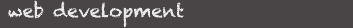 web development
